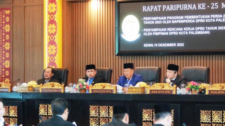 DPRD Kota Palembang Menetapkan Rencana Kerja (Renja) 2023 - Mediatrapnews