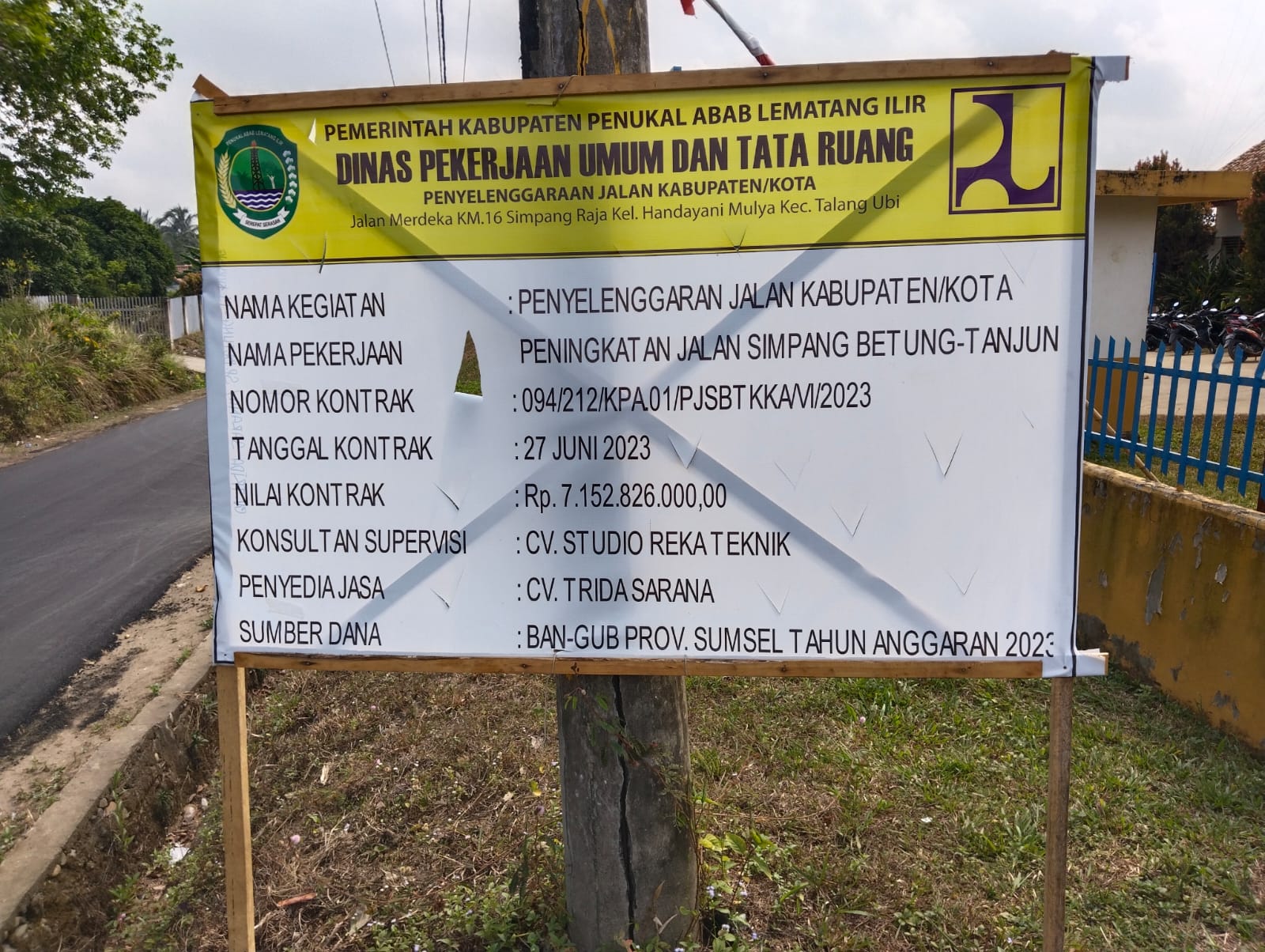 Diduga Tidak Sesuai Spek,Proyek Peningkatan Jalan Simpang Betung ...